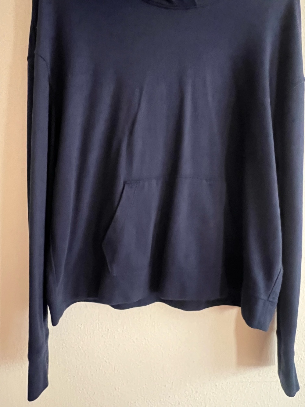James Perse Dark Blue Pullover Hoodie Sweatshirt Cotton Size 2 - Picture 5 of 9